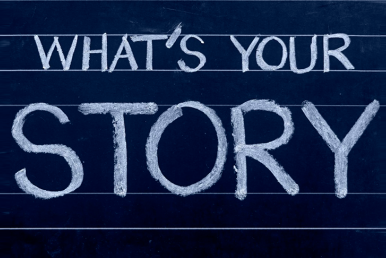 Text "What's your story"