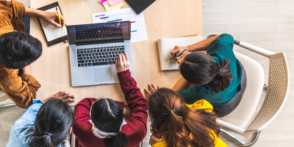 Students at work